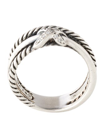 David Yurman Diamond X Crossover Ring