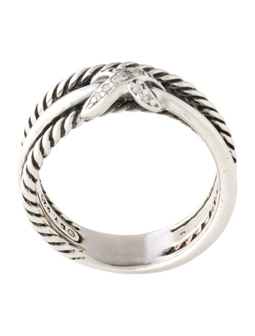 David Yurman Diamond X Crossover Ring
