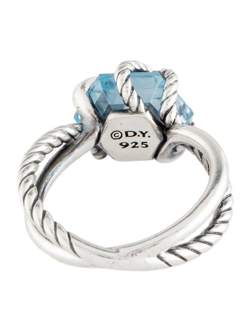 David Yurman Topaz & Diamond Cable Wrap Ring