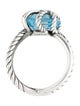 David Yurman Topaz & Diamond Cable Wrap Ring