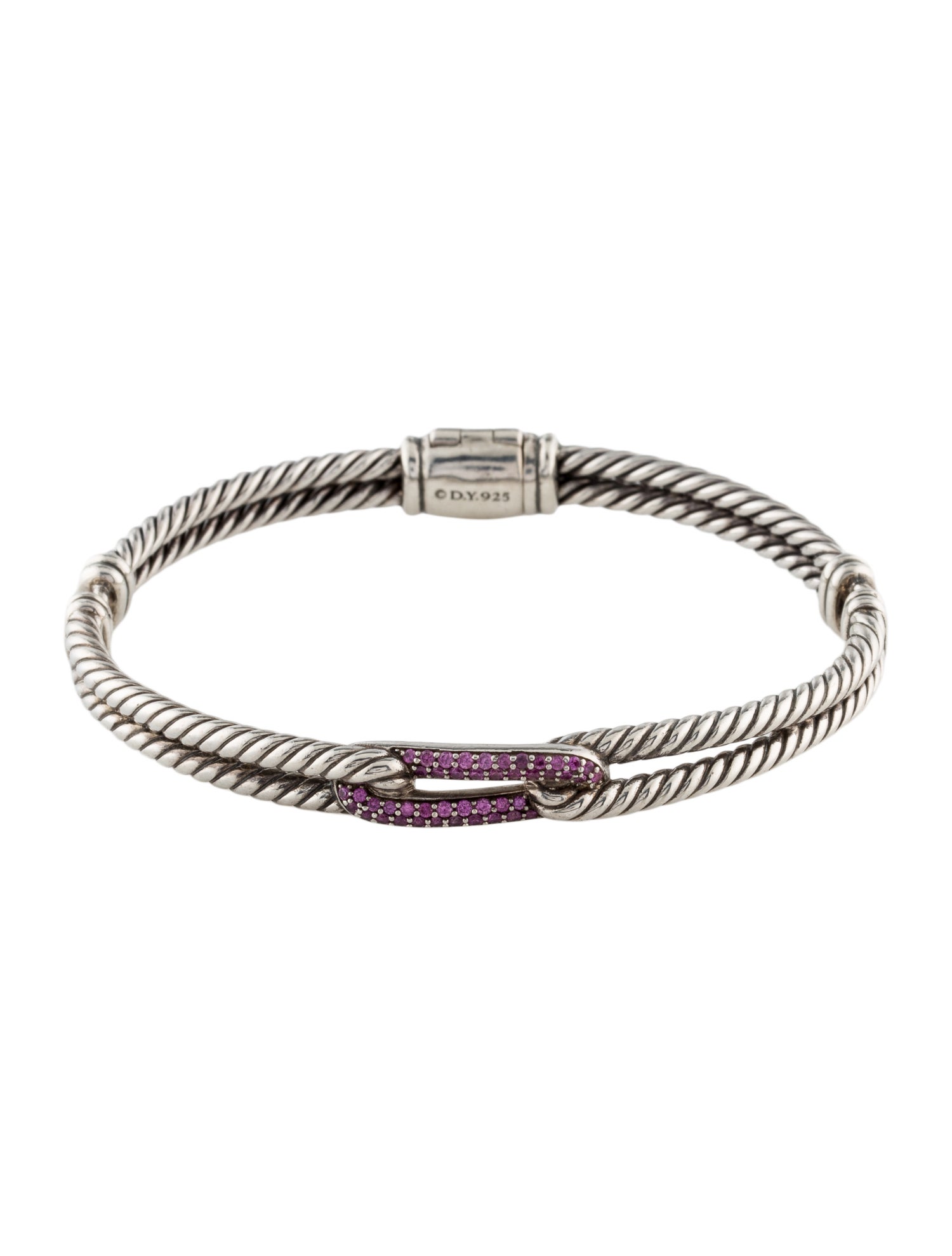 David Yurman Sapphire Petite Pavé Labyrinth Mini Loop Bracelet