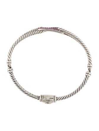 David Yurman Sapphire Petite Pavé Labyrinth Mini Loop Bracelet