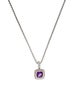 David Yurman Amethyst & Diamond Albion Pendant Necklace