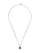 David Yurman Amethyst & Diamond Albion Pendant Necklace