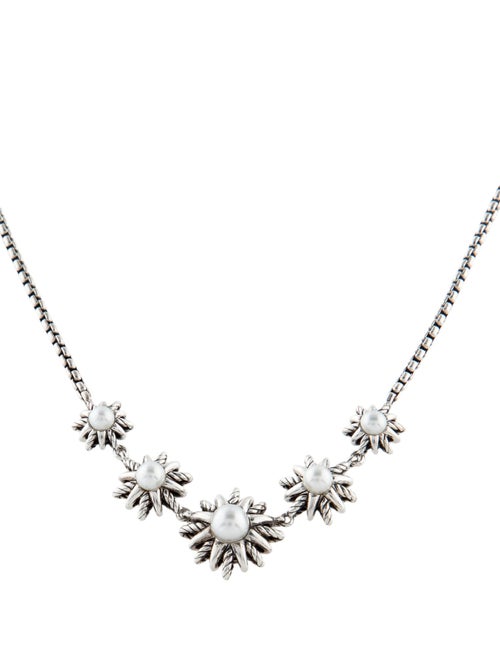 David Yurman Pearl Starburst Collar Necklace