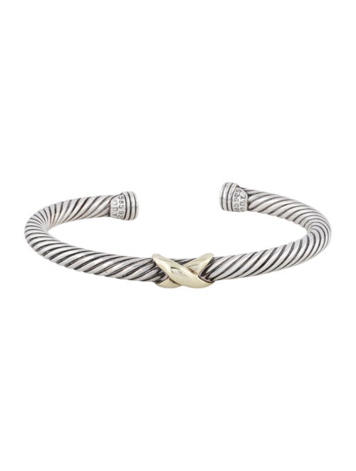 David Yurman Two-Tone X Classic Cable Station Bracelet