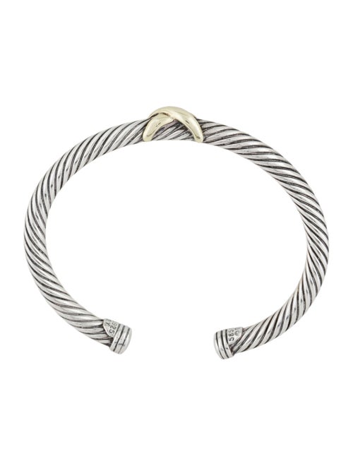 David Yurman Two-Tone X Classic Cable Station Bracelet