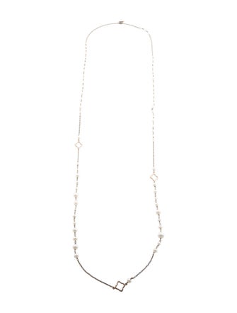 David Yurman Pearl Quatrefoil Station Necklace