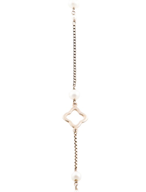 David Yurman Pearl Quatrefoil Station Necklace