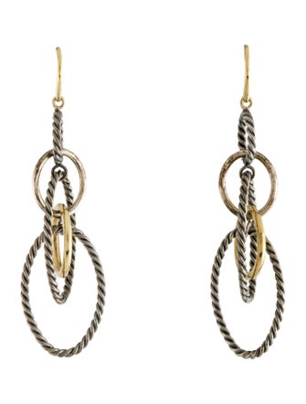 David Yurman Two-Tone Mobile Oval Drop Earrings