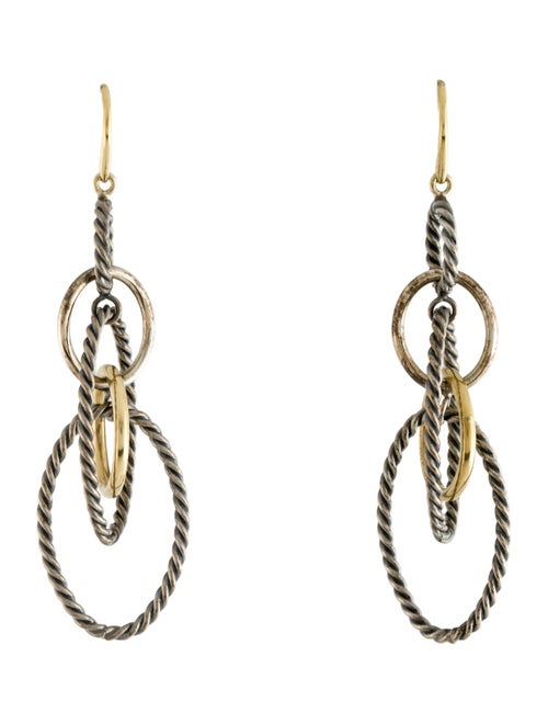 David Yurman Two-Tone Mobile Oval Drop Earrings