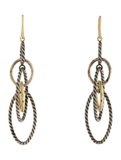 David Yurman Two-Tone Mobile Oval Drop Earrings