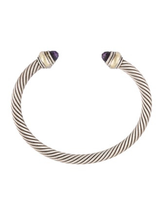 David Yurman Amethyst Classic Cable Cuff Bracelet, 5mm