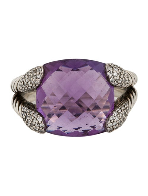 David Yurman Amethyst & Diamond Willow Cocktail Ring