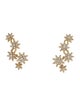 David Yurman 18K Diamond Starburst Ear Climber Earrings