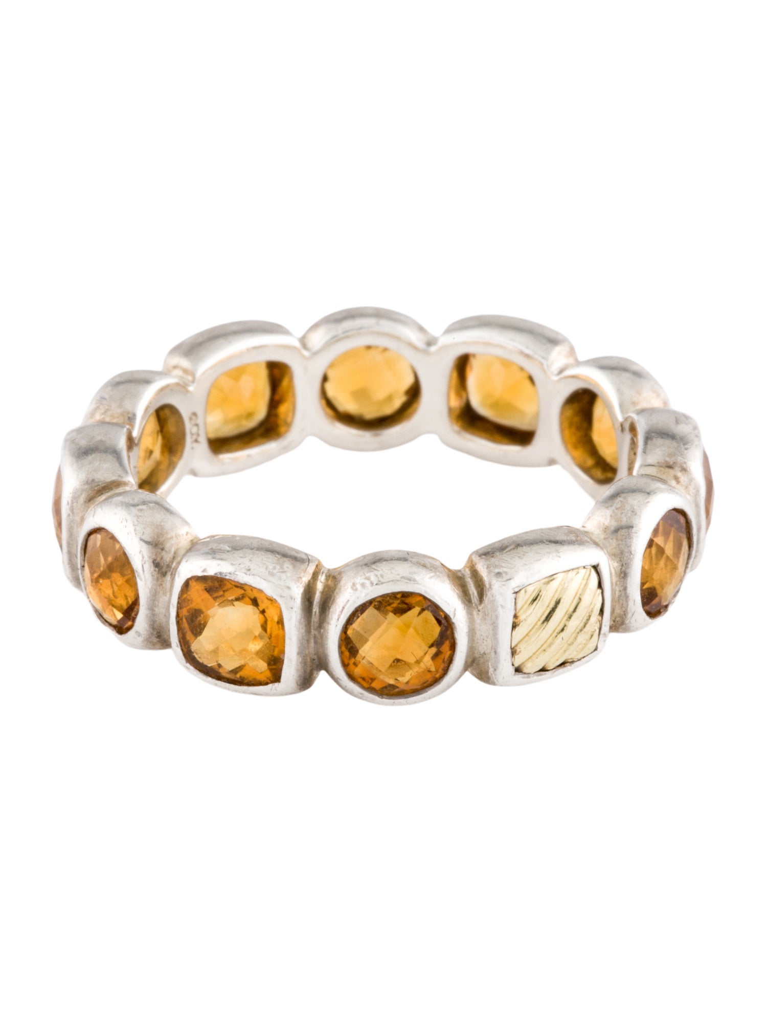 David Yurman Citrine Chiclet Eternity Band