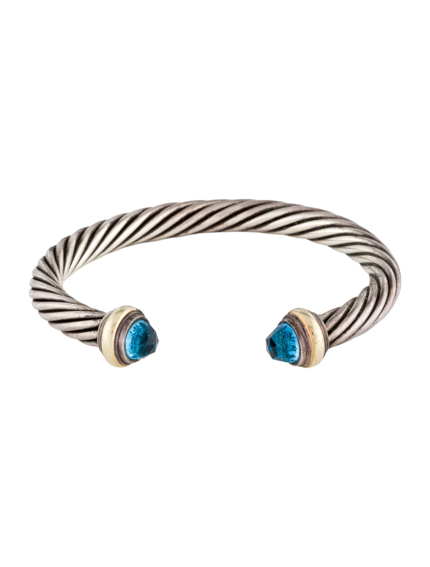 David Yurman Topaz Classic Cable Cuff Bracelet