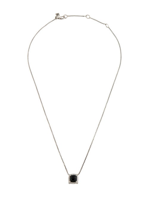 David Yurman Onyx & Diamond Chatelaine Pendant Necklace