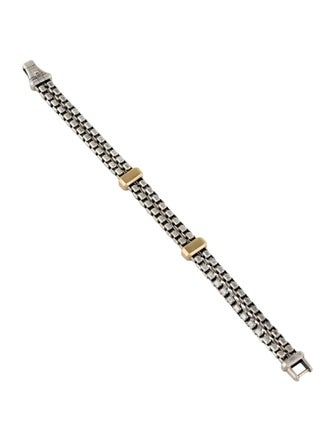 David Yurman Two-Tone Double Box Chain Bracelet