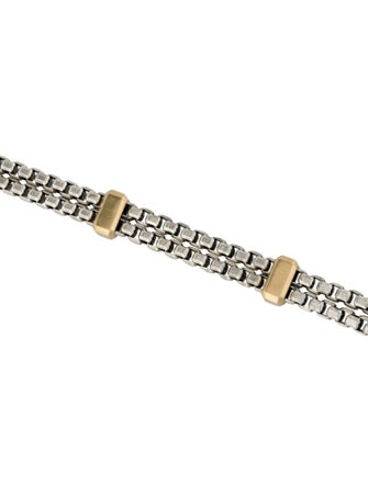 David Yurman Two-Tone Double Box Chain Bracelet