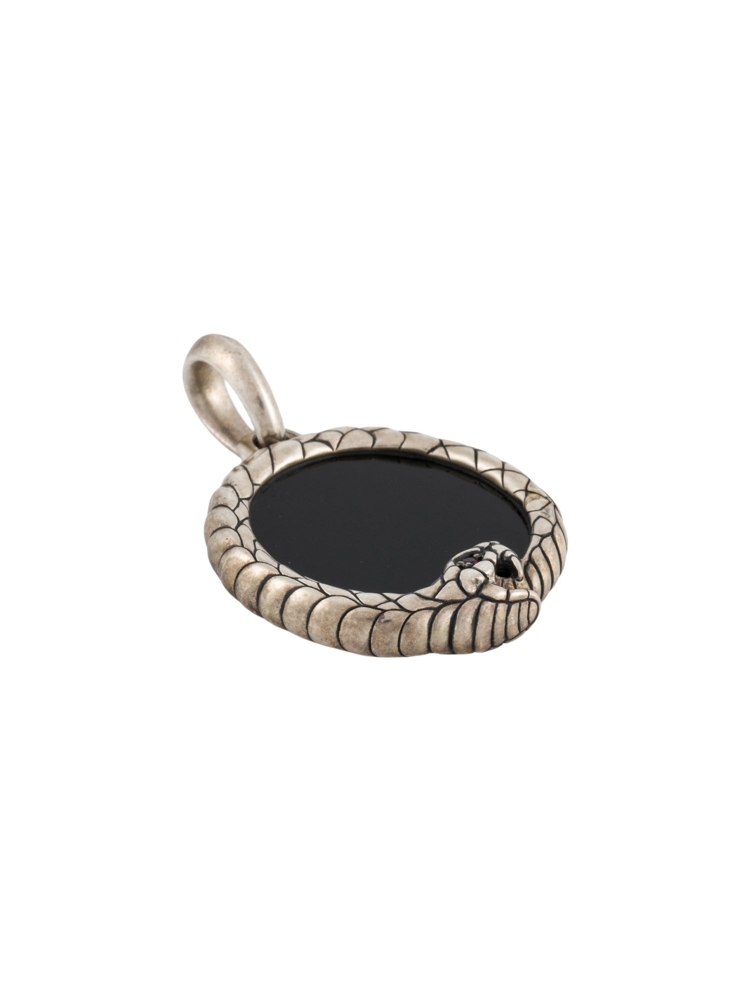 David Yurman Onyx & Ruby Cairo Ouroboros Amulet Pendant