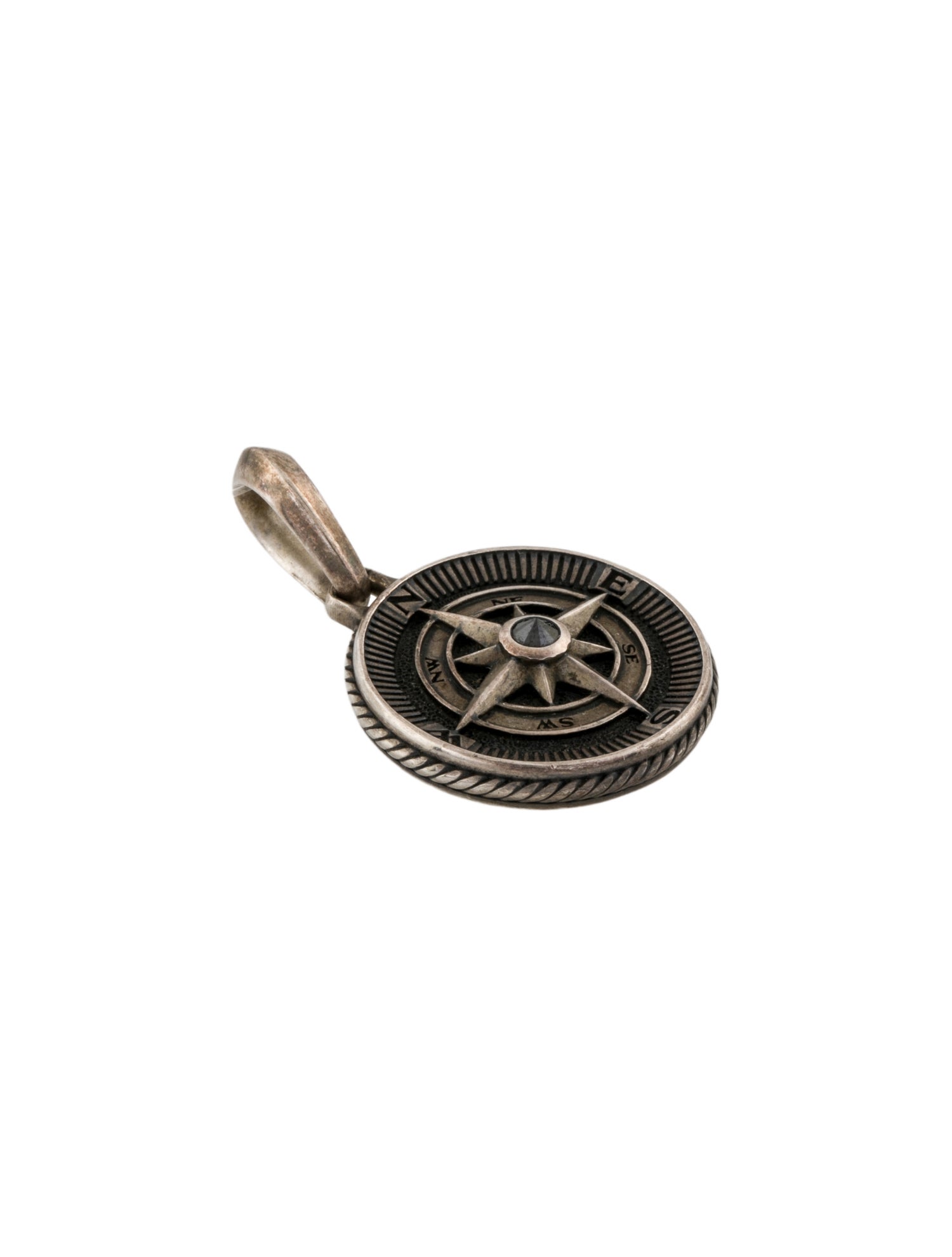 David Yurman Diamond Maritime Compass Amulet