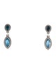 David Yurman Mother of Pearl, Topaz Doublet & Topaz Drop Earrings