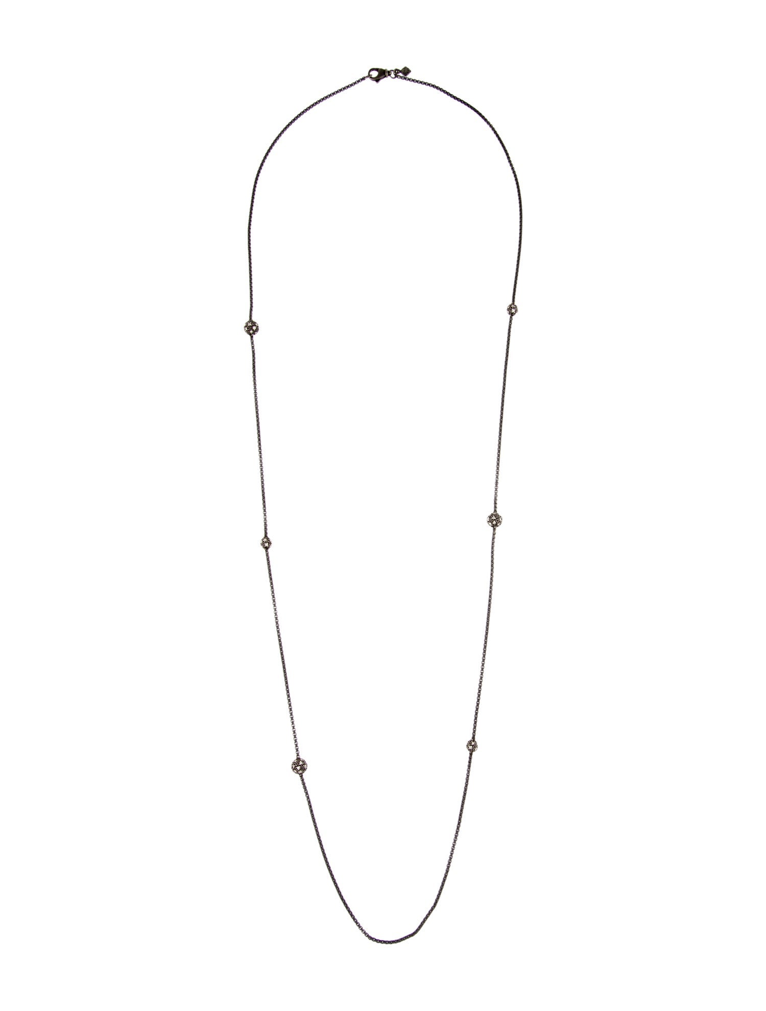 David Yurman Diamond Midnight Melange Station Necklace