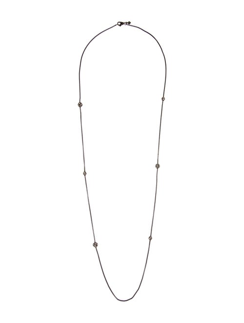 David Yurman Diamond Midnight Melange Station Necklace