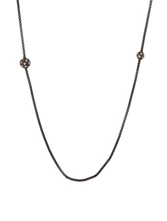 David Yurman Diamond Midnight Melange Station Necklace
