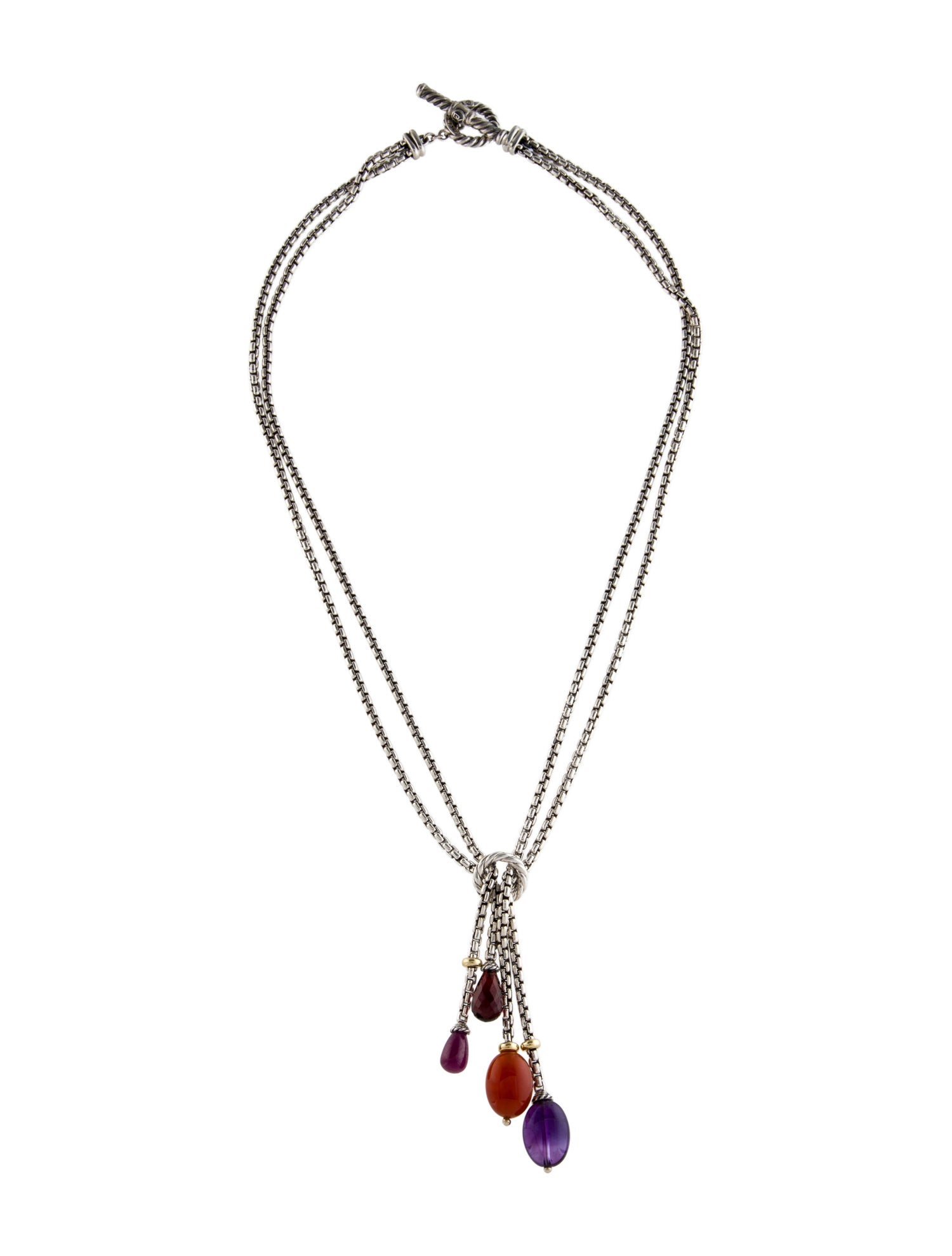 David Yurman Multi-Stone Renaissance Tassel Necklace