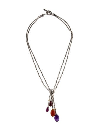 David Yurman Multi-Stone Renaissance Tassel Necklace