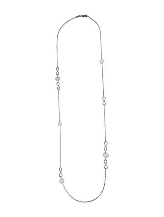 David Yurman Chalcedony Infinity Link Station Necklace