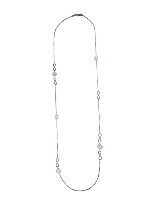 David Yurman Chalcedony Infinity Link Station Necklace
