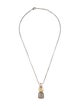David Yurman Small Two-Tone Triple Drop Chiclet Pendant Necklace