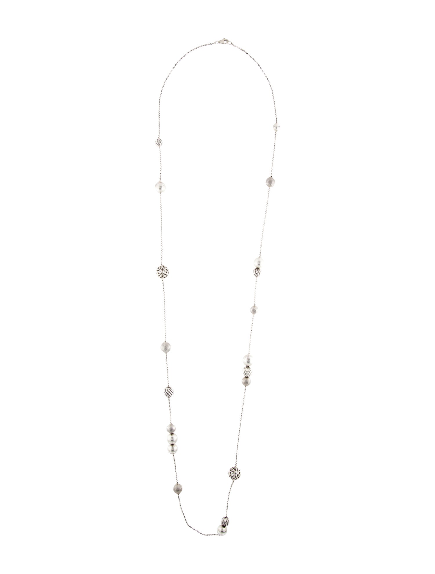 David Yurman Quatrefoil Bead Station Necklace