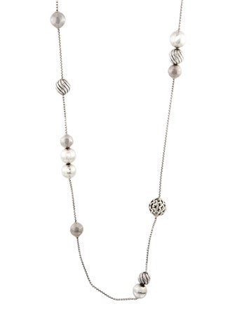 David Yurman Quatrefoil Bead Station Necklace