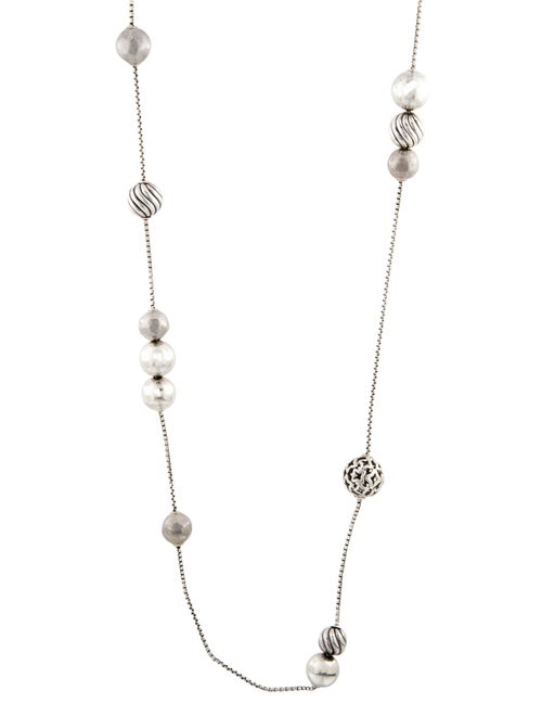 David Yurman Quatrefoil Bead Station Necklace