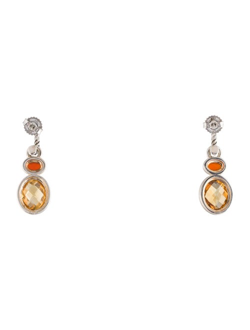David Yurman Citrine & Carnelian Drop Earrings