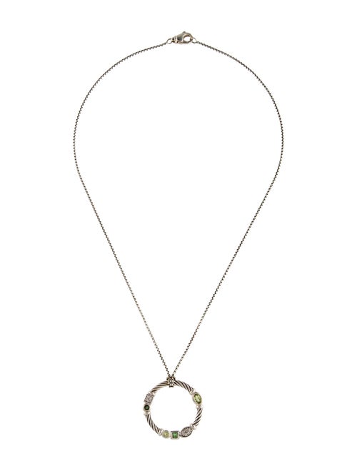 David Yurman Tourmaline, Peridot & Diamond Confetti Pendant Necklace