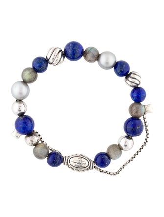 David Yurman Pearl, Lapis Lazuli & Labradorite Spiritual Bead Bracelet