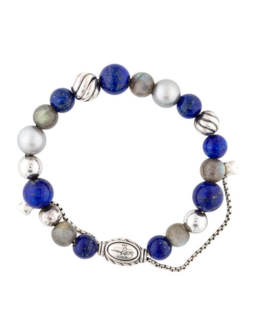 David Yurman Pearl, Lapis Lazuli & Labradorite Spiritual Bead Bracelet