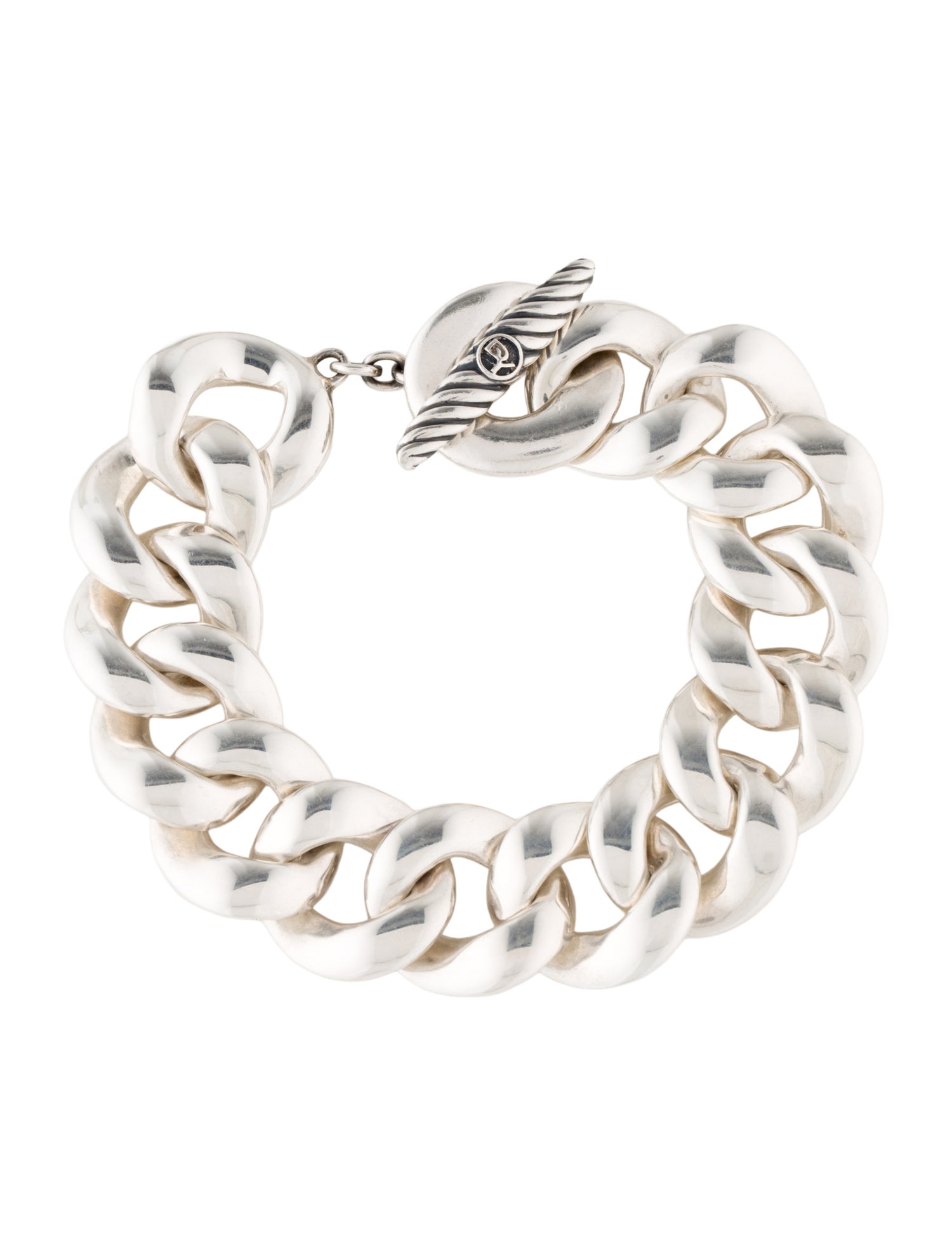 David Yurman Curb Chain Link Toggle Bracelet