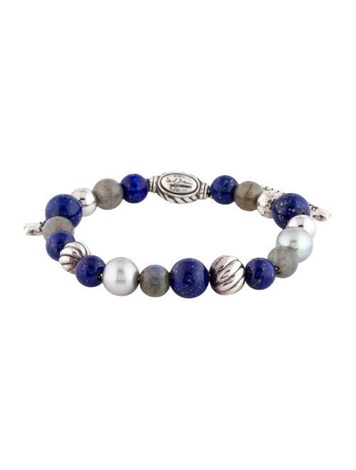 David Yurman Pearl, Lapis Lazuli & Labradorite Spiritual Beads Bracelet