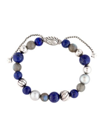 David Yurman Pearl, Lapis Lazuli & Labradorite Spiritual Beads Bracelet