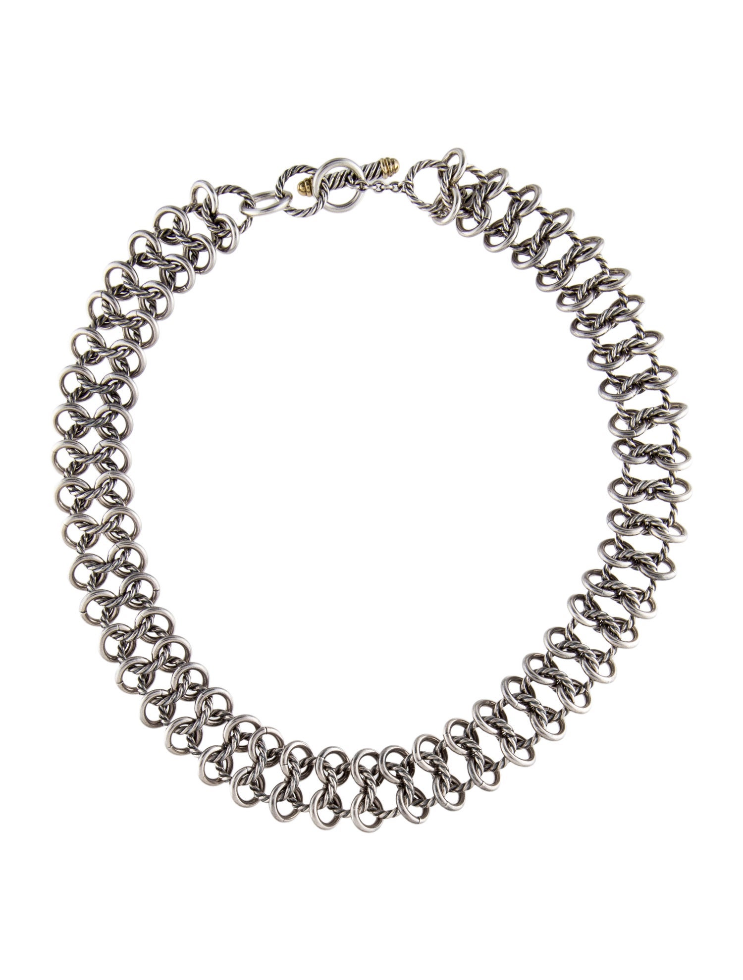 David Yurman Two-Tone Atlas Chainmail Choker Necklace