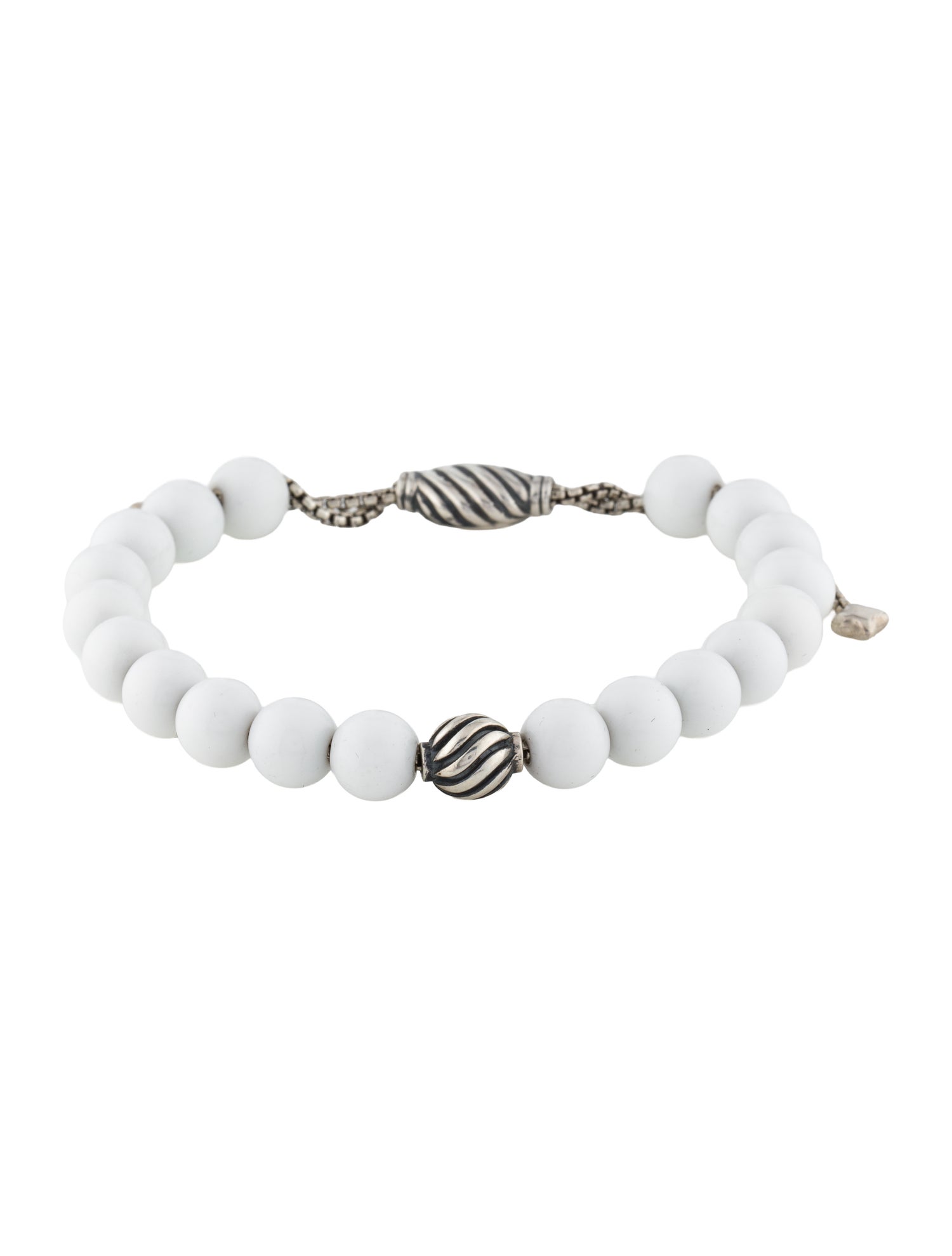 David Yurman White Stone Spiritual Bead Bracelet