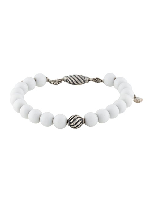 David Yurman White Stone Spiritual Bead Bracelet