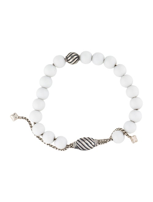 David Yurman White Stone Spiritual Bead Bracelet