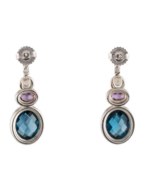 David Yurman Topaz & Amethyst Drop Earrings